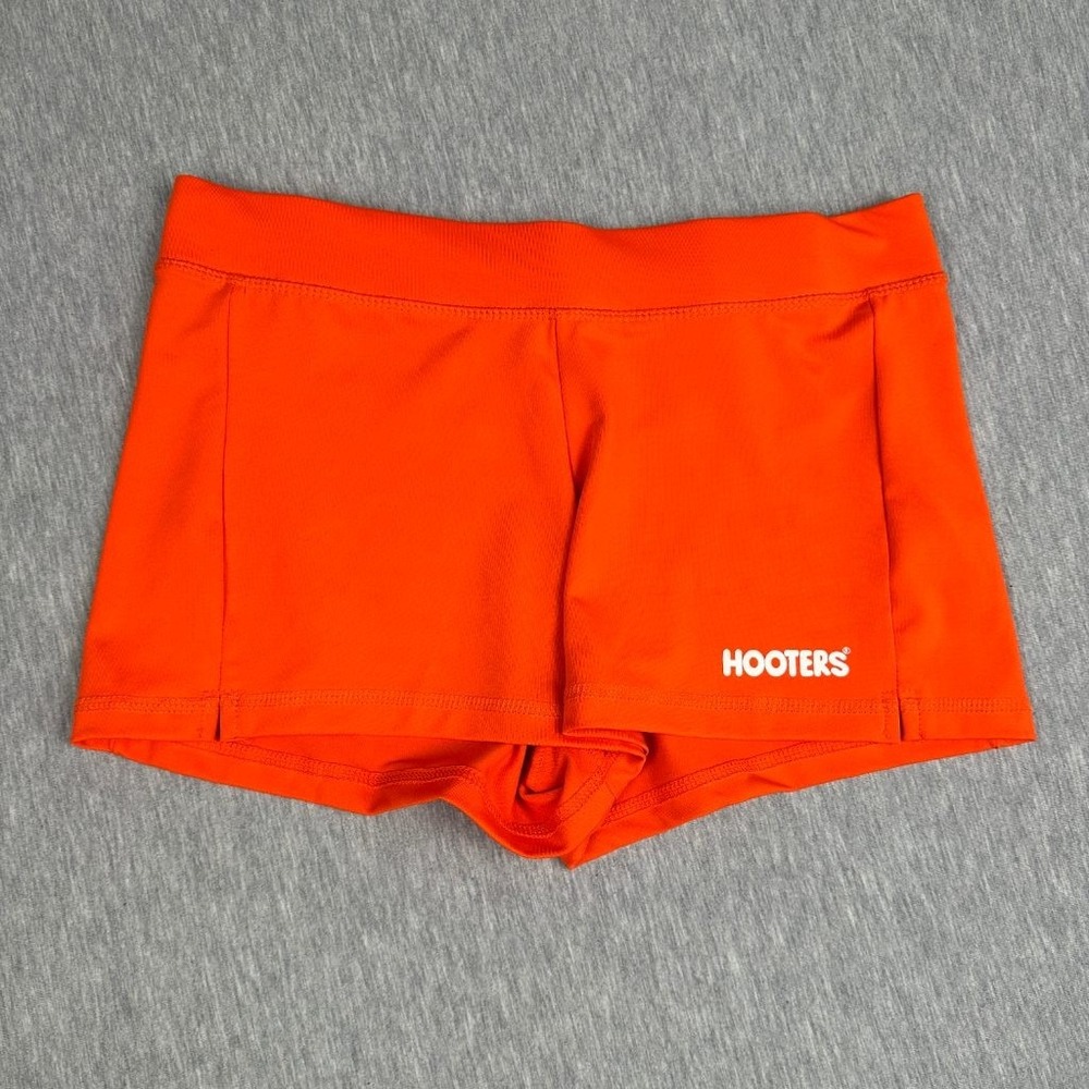 HOOTERS Girl Uniform Orange Shorts Womens M Official Waitress Costume Cosplay